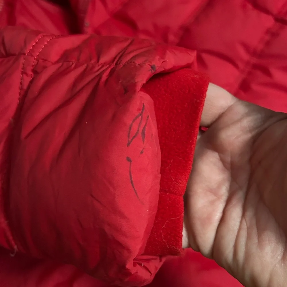 Lands' End Women’s Bold Red Snap/ Zip Winter Coat Size‎ XL